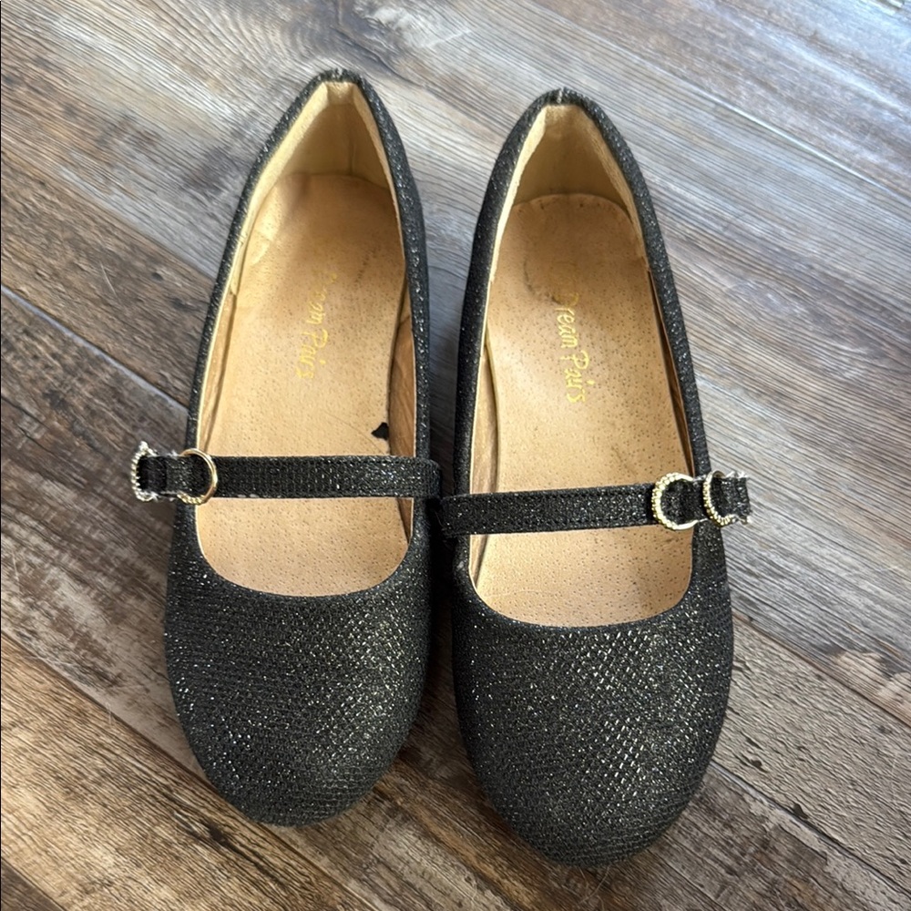 Black Glitter Kids Shoes
